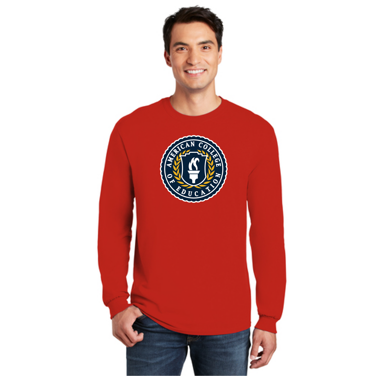 ACE Crest 100% Heavy Cotton Long Sleeve T-Shirt